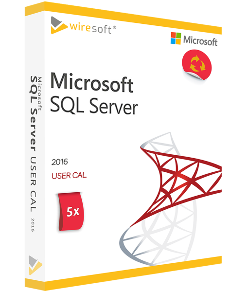MICROSOFT SQL SERVER 2016 - 5 PACK KASUTAJA CAL