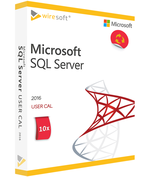 MICROSOFT SQL SERVER 2016 - 10 PAKETI KASUTAJA CAL